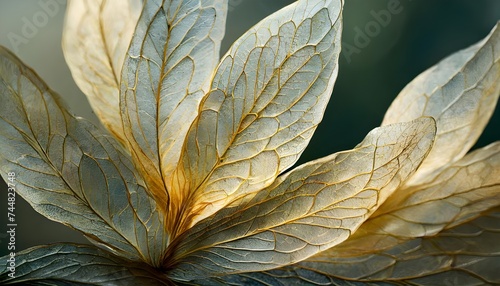 Beige transparent leaves with natural texture as natural، Nature abstract of flower petals. photo