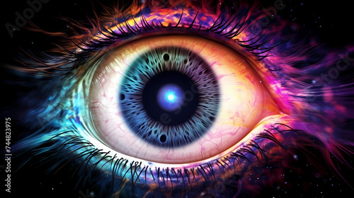 abstract universal cosmic eye, profound oneness