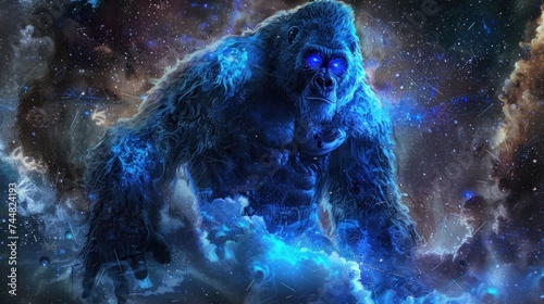 primate from space fantasy galaxy art photo