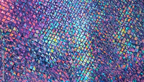 Holographic geometrical abstract background, shiny colors