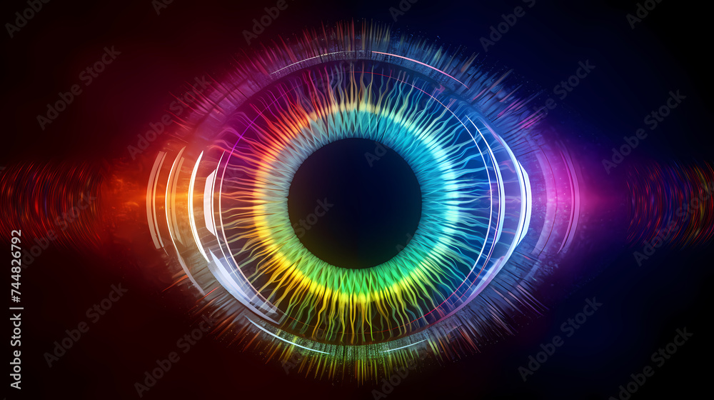 Colorful membrane of human eyes