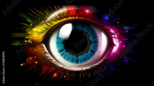 Colorful membrane of human eyes