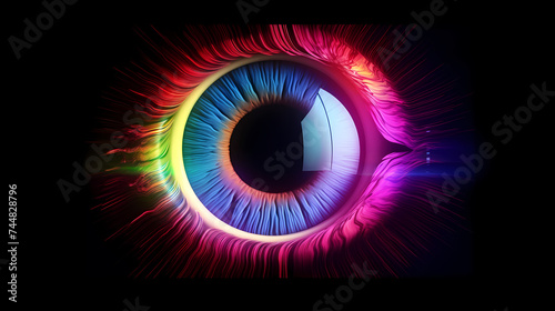Colorful membrane of human eyes