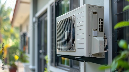 Outdoor air conditioner with temperature control system, filter replacement time