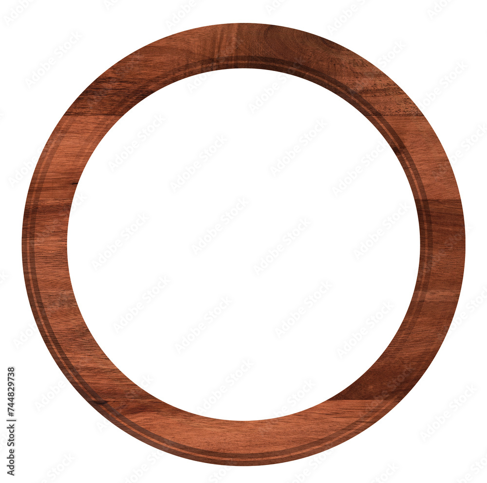 Empty oak round frame for photos and painting. Empty oak round frame for photos and painting.