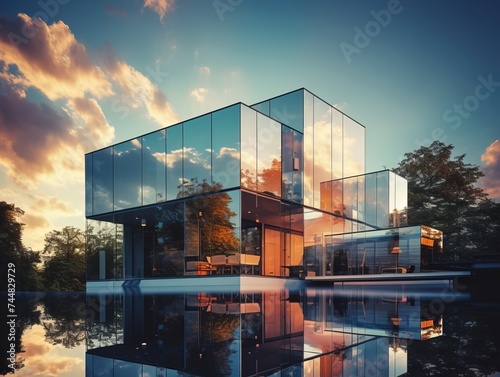 glass modern bullding photo