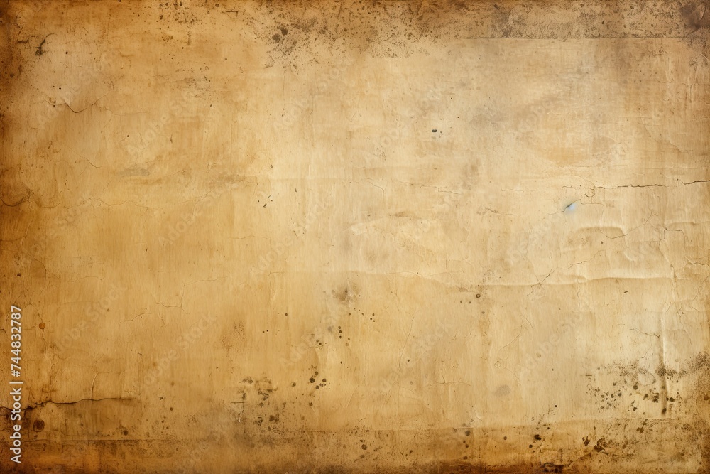 Weathered and Old Paper Texture - Antique and Aged Parchment with Detailed Distressed Background - obrazy, fototapety, plakaty 