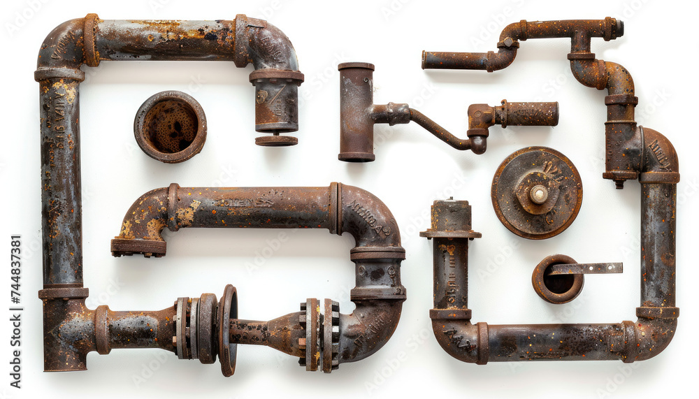 Old weathered pipes, metal metal pipes, rusty pipes, overhead photo of weathered pipes, rusty old pipes Old weathered pipes, metal metal pipes, rusty pipes, overhead photo of weathered pipes, rusty old pipes