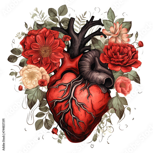 Gothic Floral Heart