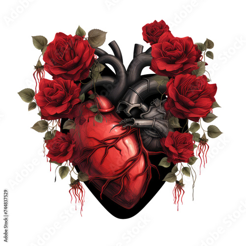 Gothic Floral Heart