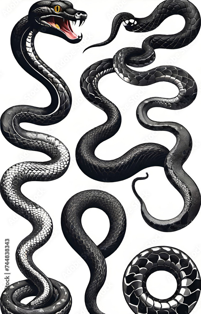 black and white snake black and white snake