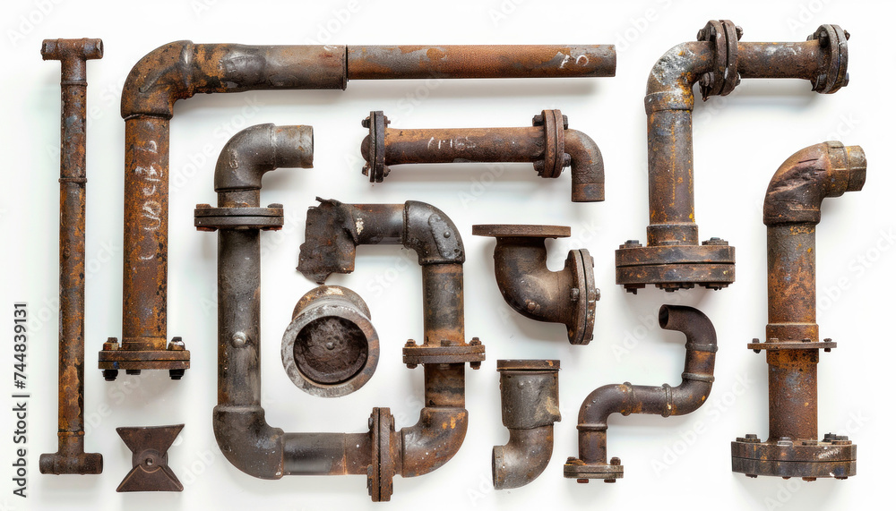 Old weathered pipes, metal metal pipes, rusty pipes, overhead photo of weathered pipes, rusty old pipes Old weathered pipes, metal metal pipes, rusty pipes, overhead photo of weathered pipes, rusty old pipes