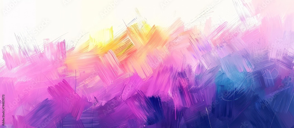 Digital artwork brush strokes oil painting on vibrant color background. AI generated image - obrazy, fototapety, plakaty 