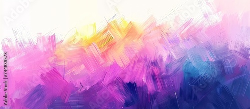 Digital artwork brush strokes oil painting on vibrant color background. AI generated image