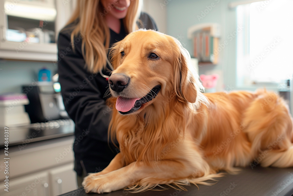 Labrador retriever at pet care center Labrador retriever at pet care center