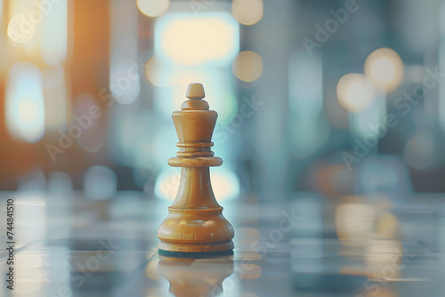 Elegante Schachfigur: Strategisches Spiel der Schachmeister