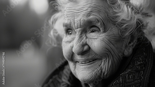 An elderly women smiling © buraratn
