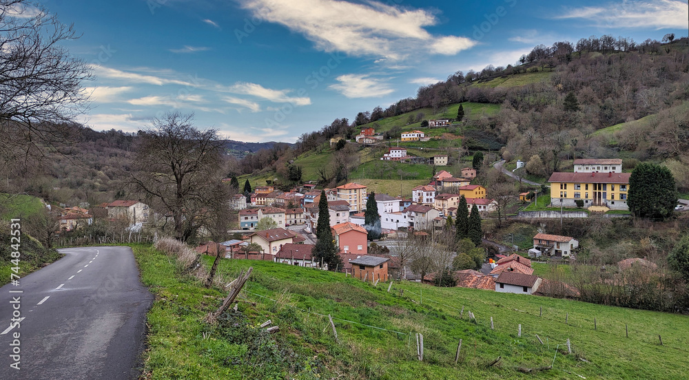 Rozaes or Rozadas village, Bimenes, Asturias, Spain