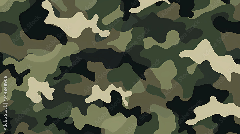 Fototapeta premium Camouflage pattern illustration