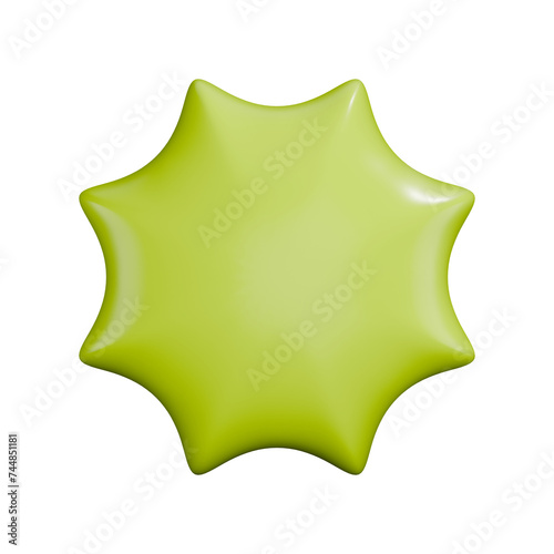 3D Green Abstract Object