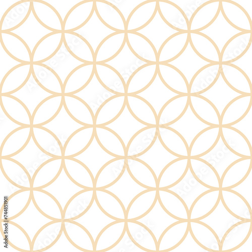 Seamless asian background pattern.Abstract geometric circle lines. Traditional japanese ornament.