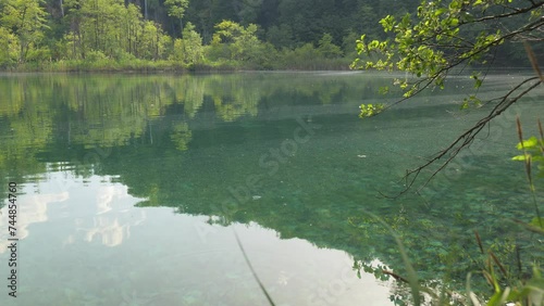 Spring Day in Plitvice Lakes National Park in Croatia Europe photo