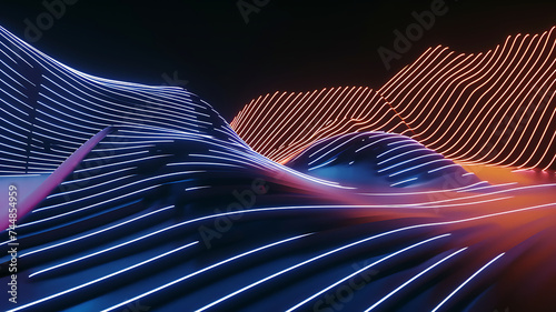 3d rendered wavy speed of light abstract background wallpaper