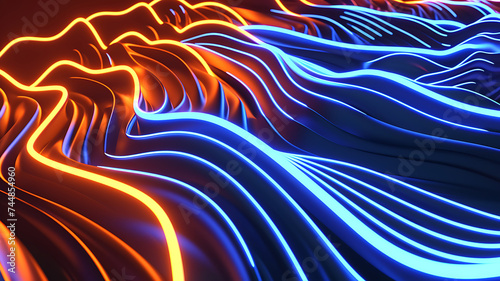 3d rendered wavy speed of light abstract background wallpaper