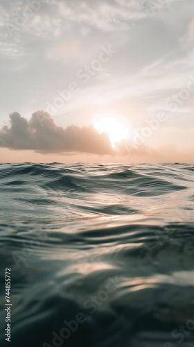 A pastel-colored sunset over the ocean Calmness atmospheric photo footage for TikTok, Instagram, Reels, Shorts