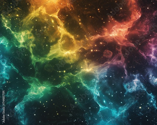 Vibrant Space Nebula Clouds Wallpaper