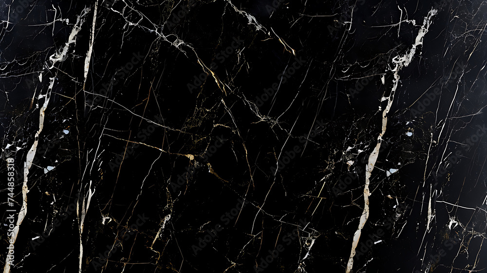 3d rendered Black marble pattern texture, background for interior or product design.