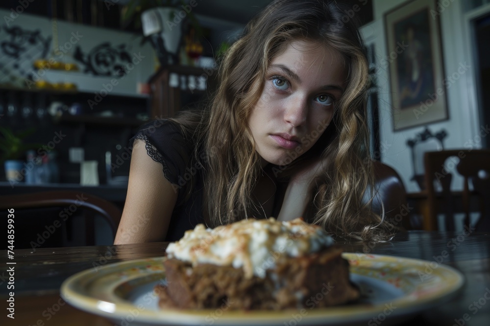 A teenage girl with Anorexia nervosa, a toxic relationship with food