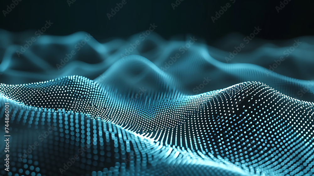 Wave of interlacing points and lines. Abstract background. Technological style. Big data. 3d rendering. Wave of interlacing points and lines. Abstract background. Technological style. Big data. 3d rendering.