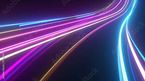 3d rendered motion speed of light neon wallpaper