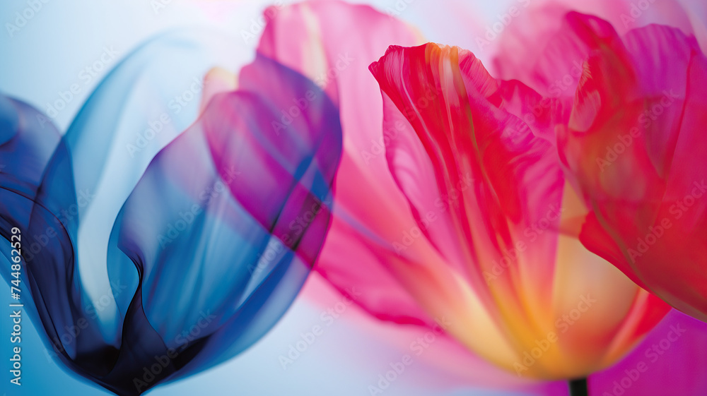 Abstract colorful background with flowers