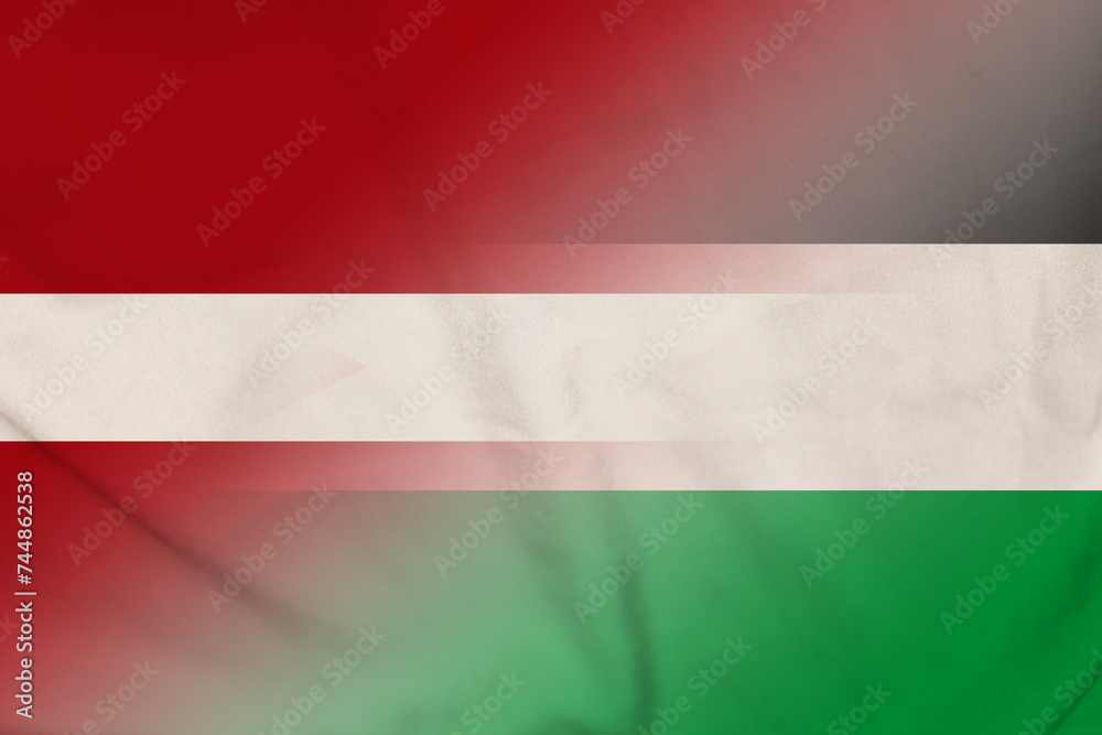 Naklejka premium Latvia and Jordan government flag international negotiation JOR LVA