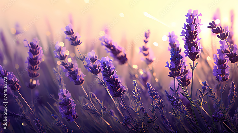 Naklejka premium Beautiful lavender wallpaper