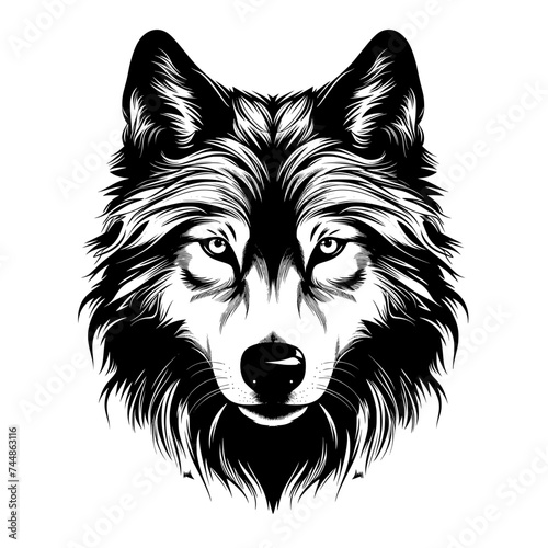 vector illustration of wolf