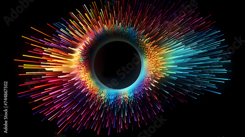 Wallpaper Mural Extreme close-up of digital eye concept with abstract retina and pupil Torontodigital.ca