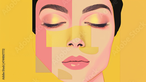  Creative portrait of a woman with makeup