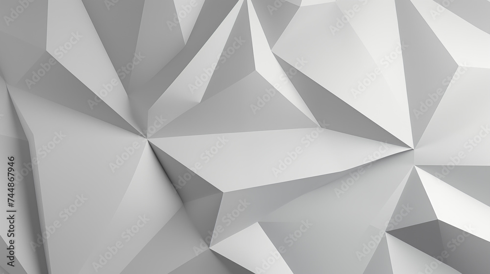 Abstract folded white background of different scale triangles. Geometric shape. Lines, stripes. 3d effect. Abstract folded white background of different scale triangles. Geometric shape. Lines, stripes. 3d effect.