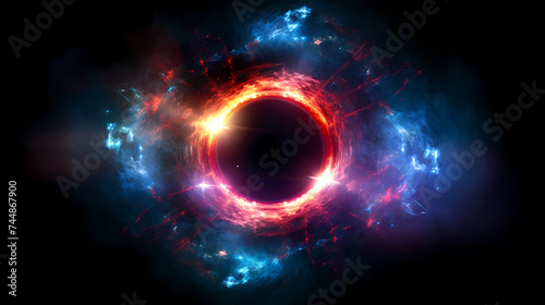 Extreme close-up of digital eye concept with abstract retina and pupil