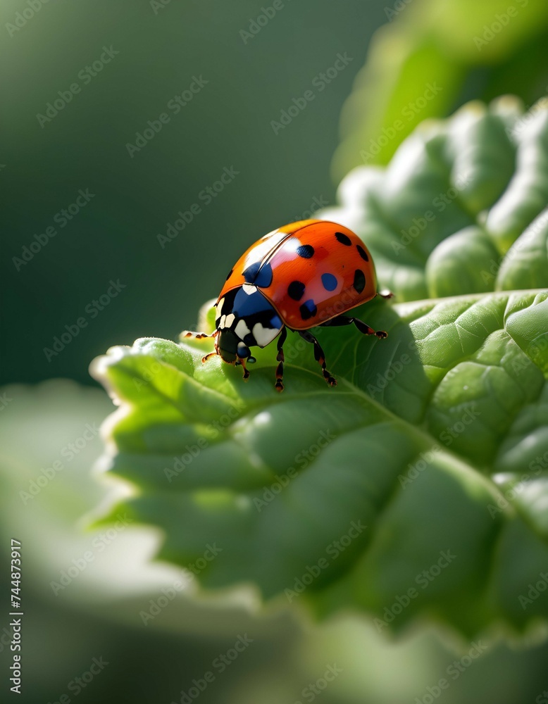 Close up of Ladybug on a leaf Close up of Ladybug on a leaf