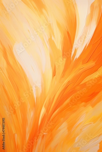 Abstract orange oil paint brushstrokes texture pattern contemporary painting wallpaper