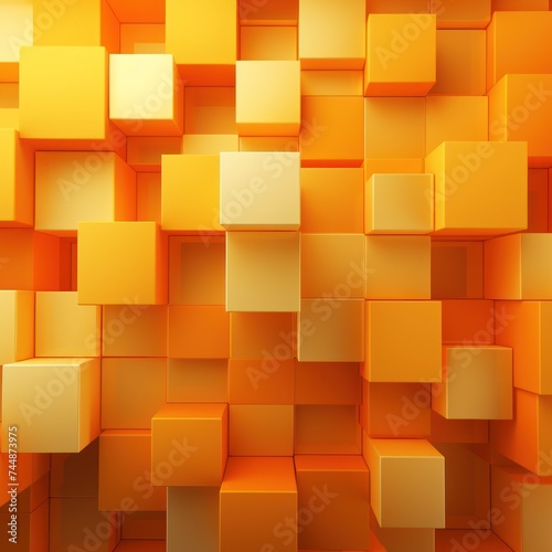 Abstract Orange Squares design background