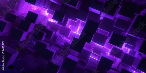 Abstract Purple Squares design background