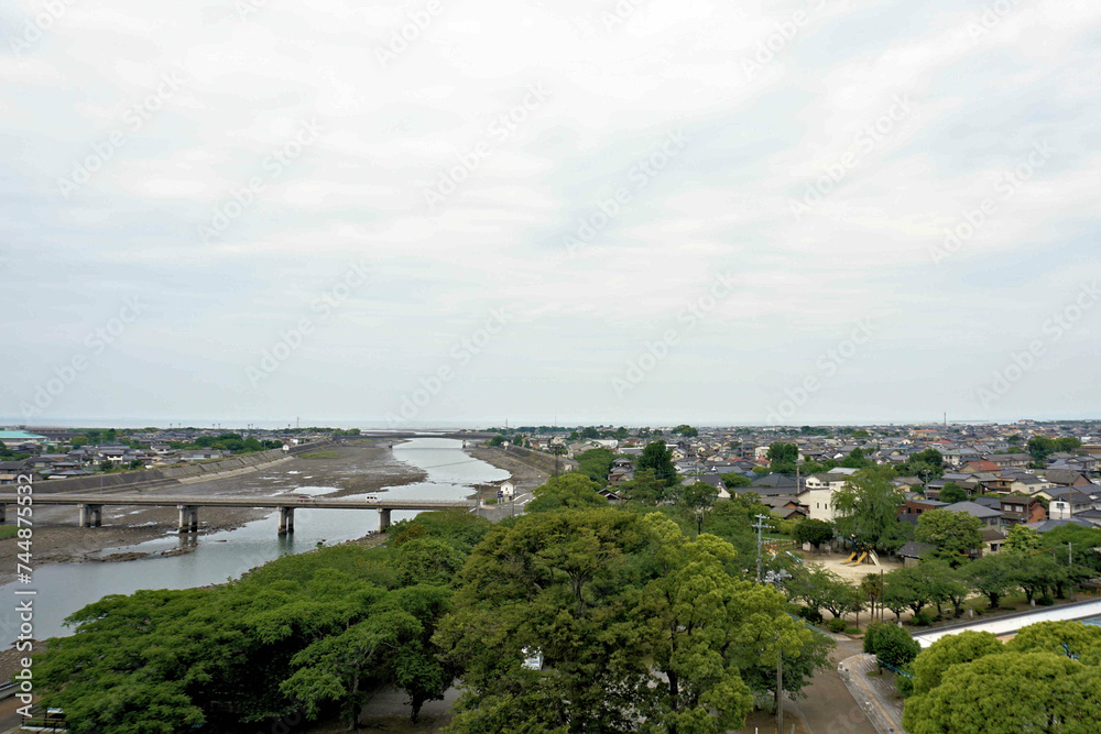 中津城天守閣からの風景