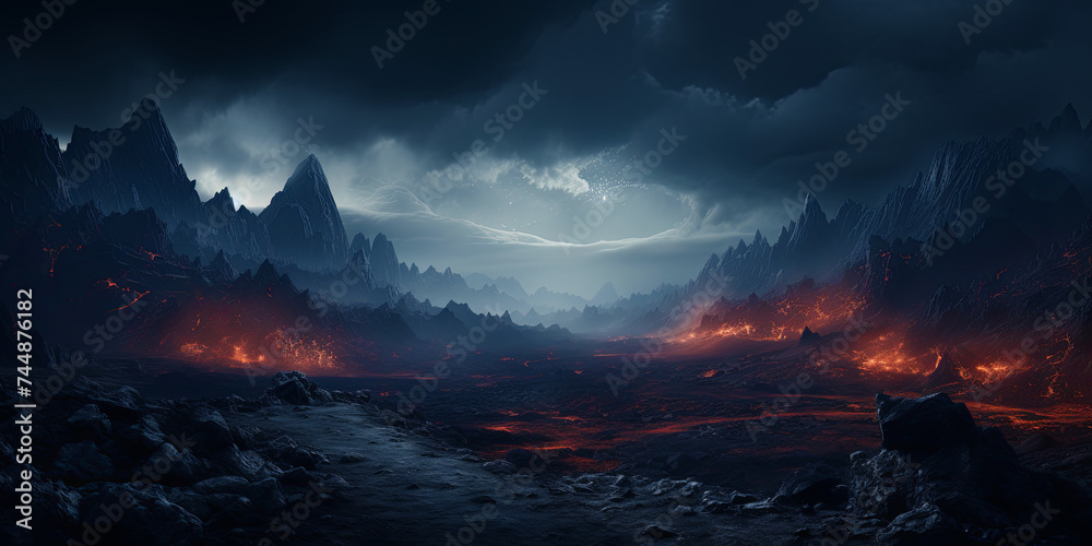 The Cosmic Panoramama Unfolds with Planets and Stars, Creating a CapTivating Space Landscap The Cosmic Panoramama Unfolds with Planets and Stars, Creating a CapTivating Space Landscap