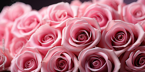 The delicate petals of a rose  each one unfolding to reveal its soft  velvety texture and sweet