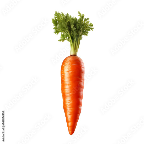 Single carrot isolated on transparent background